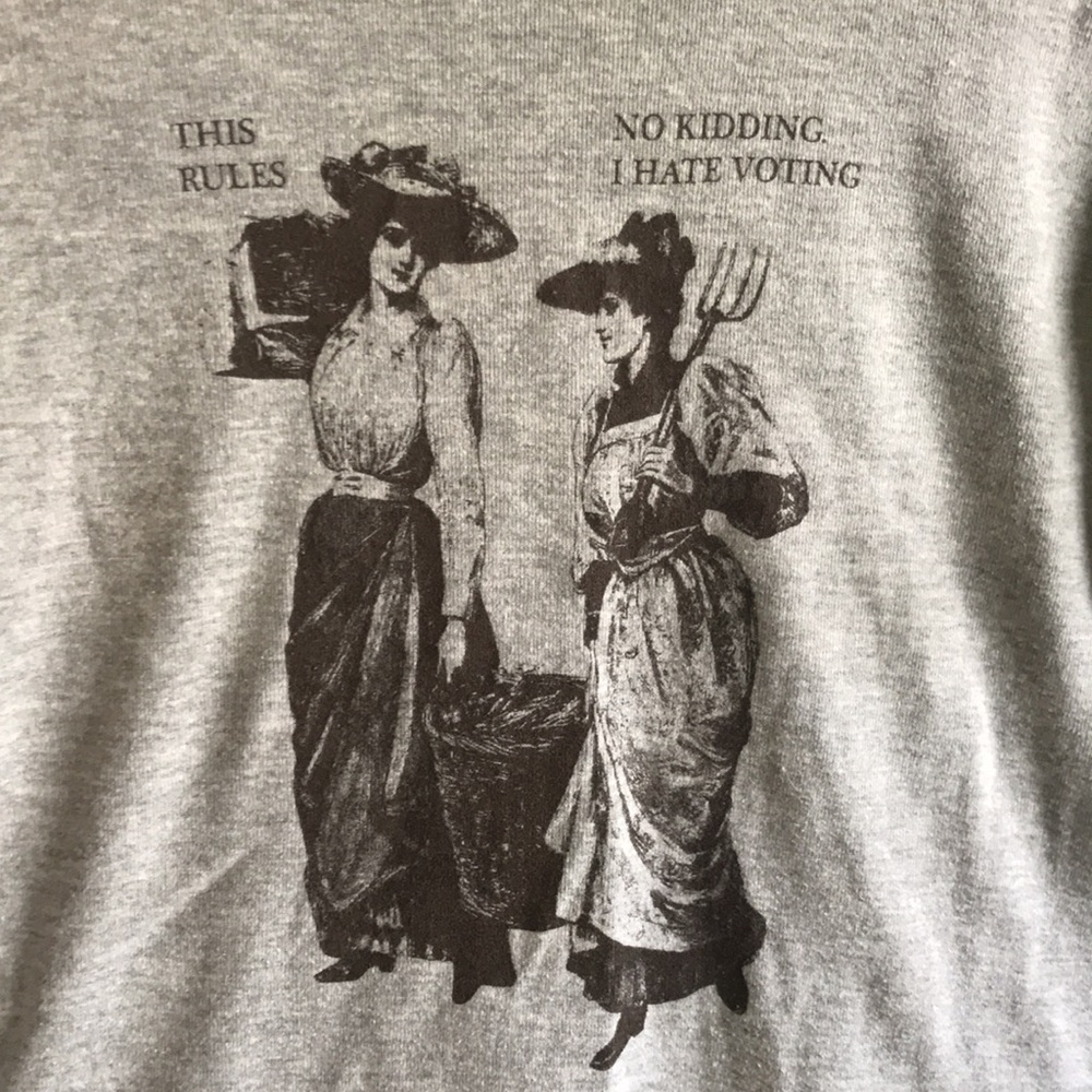 Anvil Ironic Feminist Women’s T, sz medium